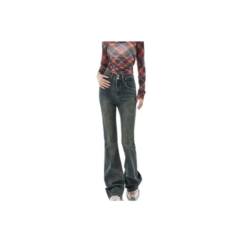 YINLEI Jeans Women's Concrete Gray
