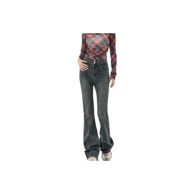YINLEI Jeans Women's Concrete Gray-0