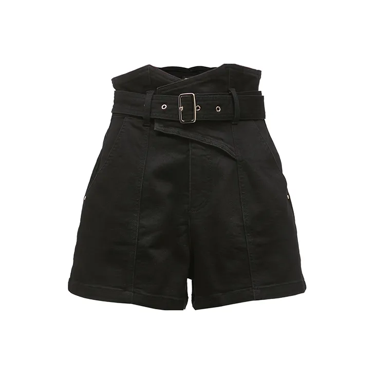 ONLY Denim Shorts Women's Black Denim-0