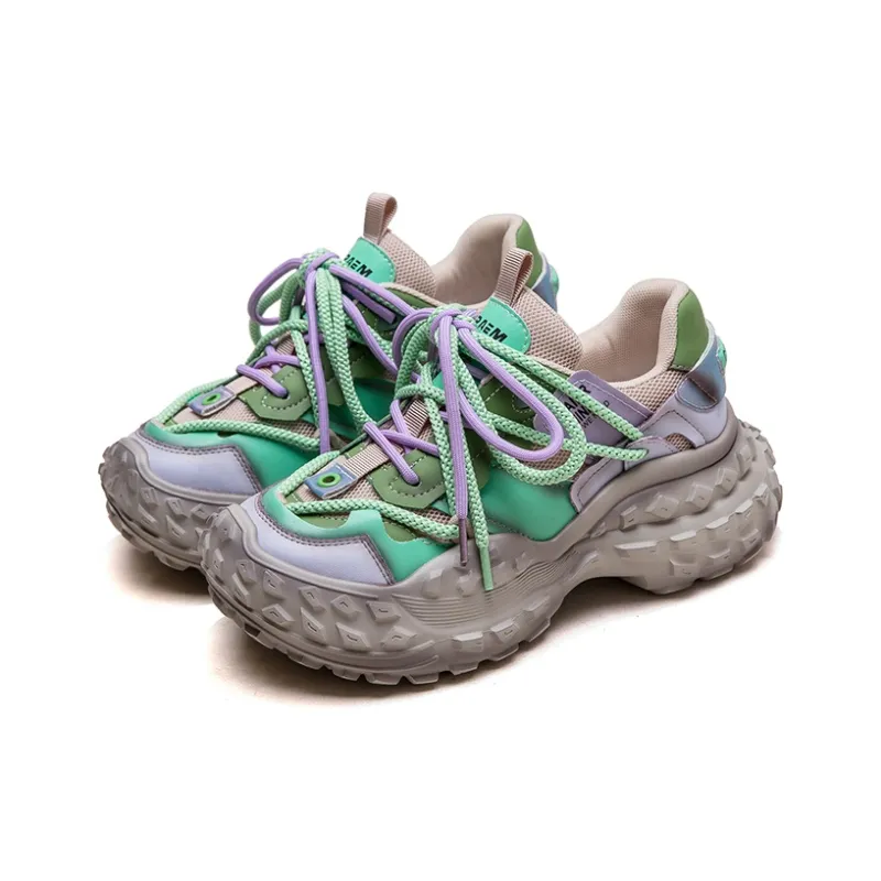 Chibang Abrasion Resistant, Breathable, Balanced, Lightweight Low Top Chunky Sneakers Women's-7
