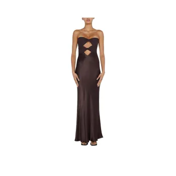 BEC+BRIDGE HALLE STRAPLESS DRESS Sleeveless Dress Women's CHOCOLATE/Chocolate