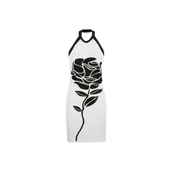 BALMAIN Two Toned Halterneck Mini Dress