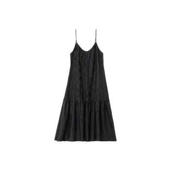 SOON FLOWER Slip Dress Women's Black