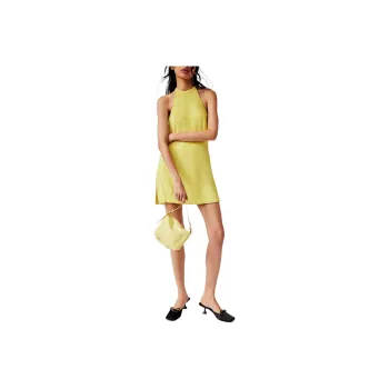 FREE PEOPLE Retrofete Alexis Dress Sleeveless Dress Women's Buttercream/Yellow Cream