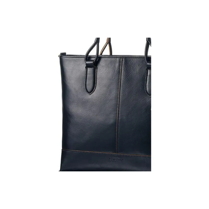 SAMSONITE Cow Leather Tote Bag Shopping Bag Shoulder Bag Handbag Medium Size Unisex Marine Blue-2