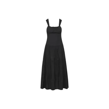 ARITZIA Sunday Best Strudel Poplin Maxi Dress Slip Dresses Women's Black
