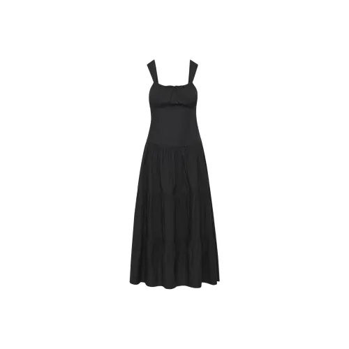 ARITZIA Sunday Best Strudel Poplin Maxi Dress Slip Dresses Women's Black
