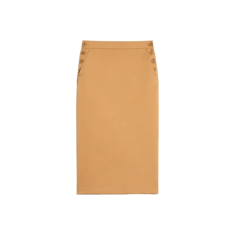 MaxMara Cresta Cotton Pencil Skirt-0