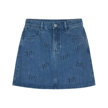 MLB SS24 New York Yankees Denim Short Skirts Women's Blue