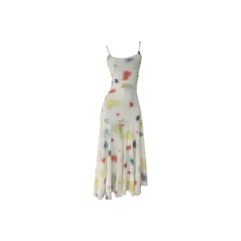 Icicofficial Slip Dresses Women's Multicolor Polka Dot