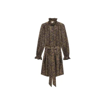 SAINT LAURENT Paisley print Silk Dress