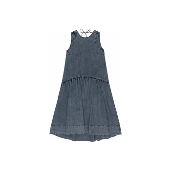 GANNI Cotton Poplin Open Back Midi Dress