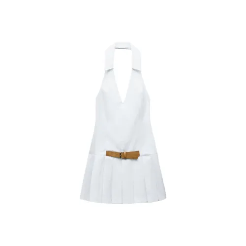 ZARA Sleeveless Dress Women's White