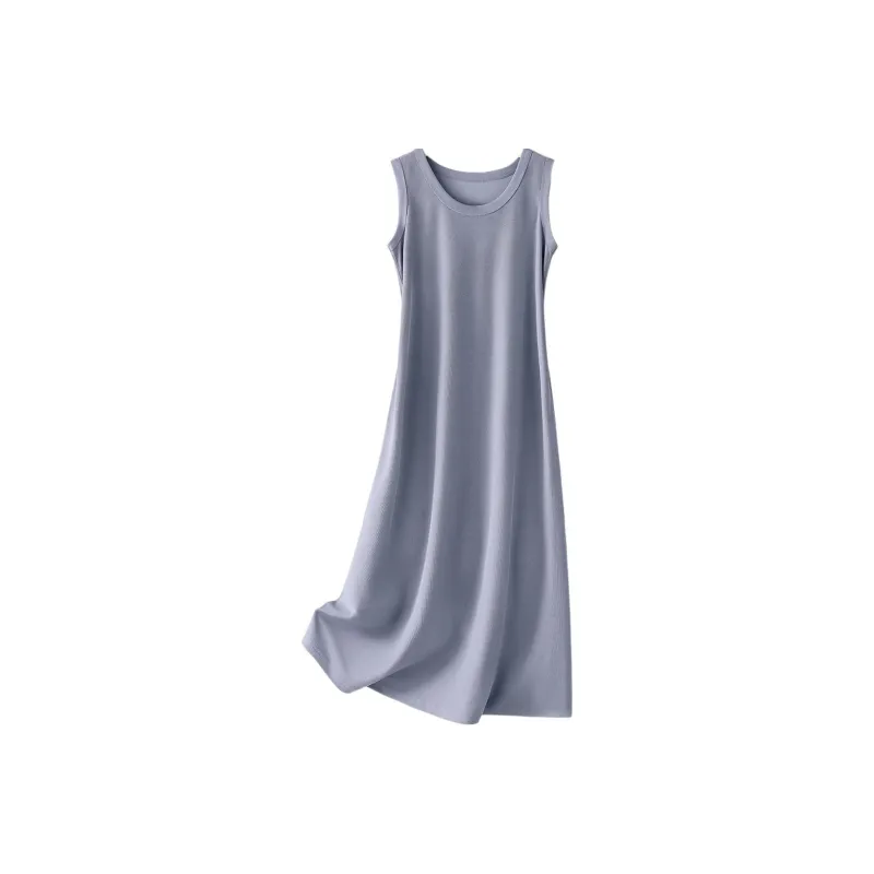 IHIMI SS24 Sleeveless Dress Women's Gray Blue-0