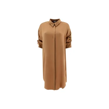 LOEWE Chain-Embellished Short-Sleeved Shirt Dress