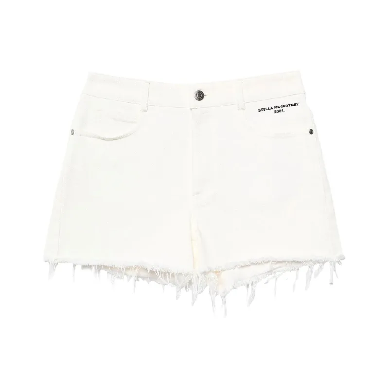 Stella McCartney FW23 Denim Shorts Women's White-0