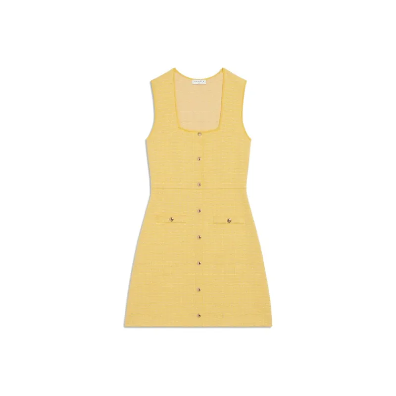Sandro Sleeveless Dress Women's Yellow-0