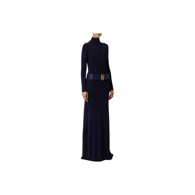 Elisabetta Franchi Long-Sleeved Dresses Women's Marine Blue-0