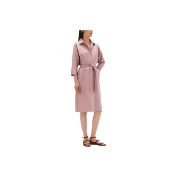 HERMES 2024 Fall Winter Collection Long Sleeved Dresses Women's Pink