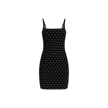 MICHAEL KORS Grommet-Embellished Stretch Viscose Blend Dress