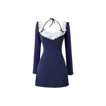 JOSR Long Sleeved Dress Women's Navy Blue