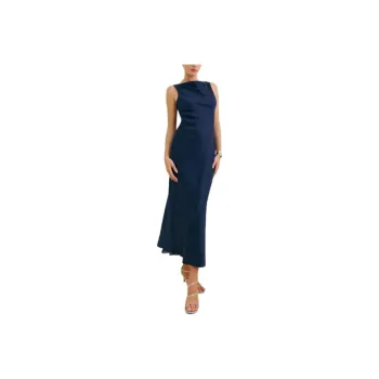 REFORMATION Corey Satin Dress Sleeveless Dress Women's Danube River