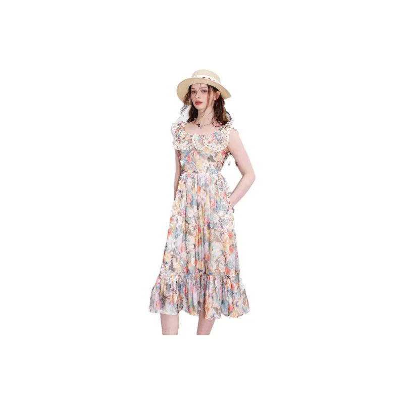 ELF SACK Slip Dress Women's Romantic Yellow-0