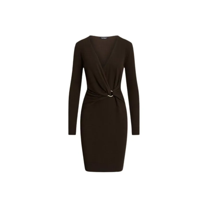 Polo Ralph Lauren Long Sleeved Dress Women's Brown-0