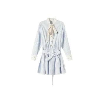 Incolore Long Sleeved Dress Women's Light Blue