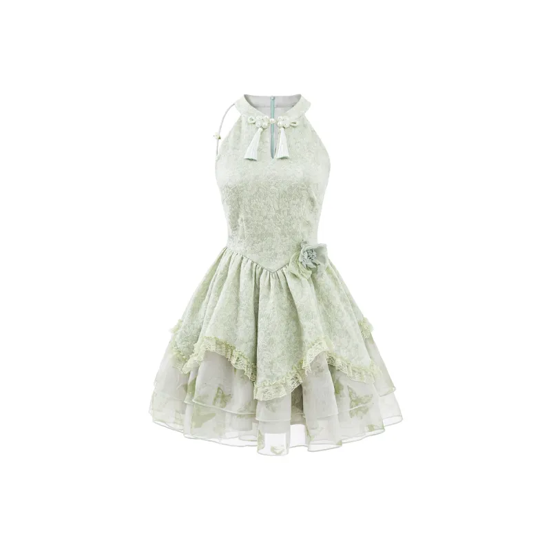 Blovelan Sleeveless Dress Women's Matcha Green-0