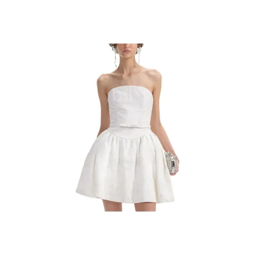 Self portrait Sleeveless Dress Women's Ivory White
