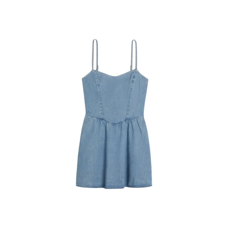 Hollister Slip Dress Women's Light Blue-0