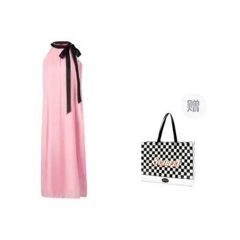 STARFEI Sleeveless Dress Women's Pink Long