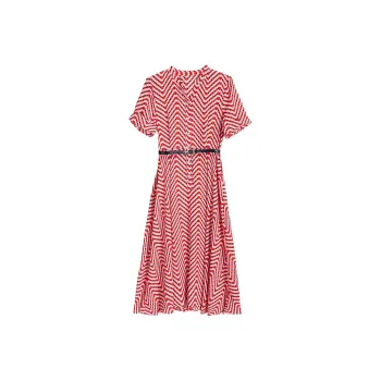 Adeworn Short Sleeved Dress Women's Red