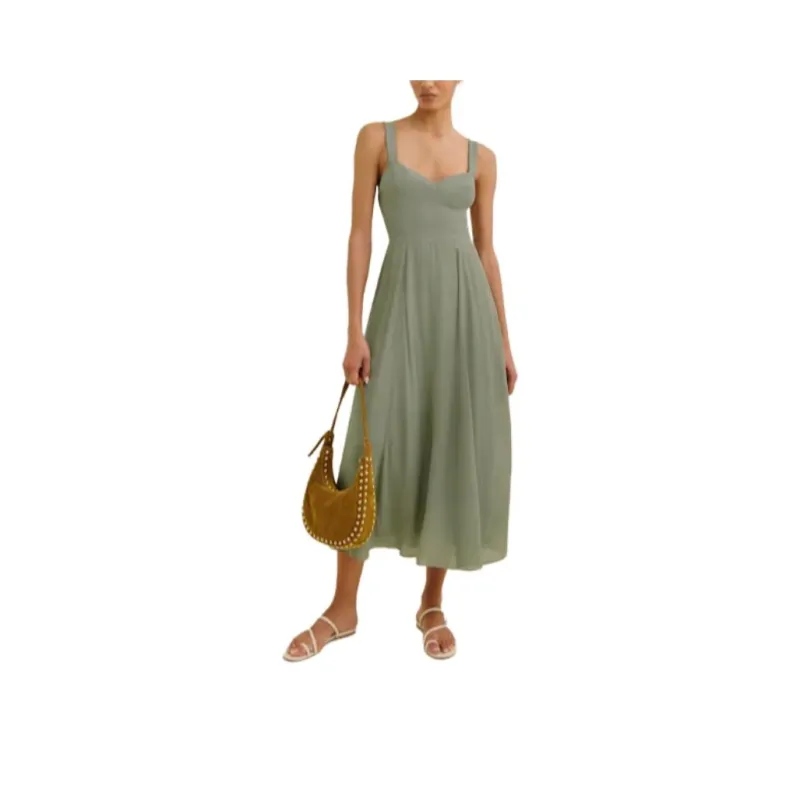 REFORMATION Sleeveless Dress Women's Green-0