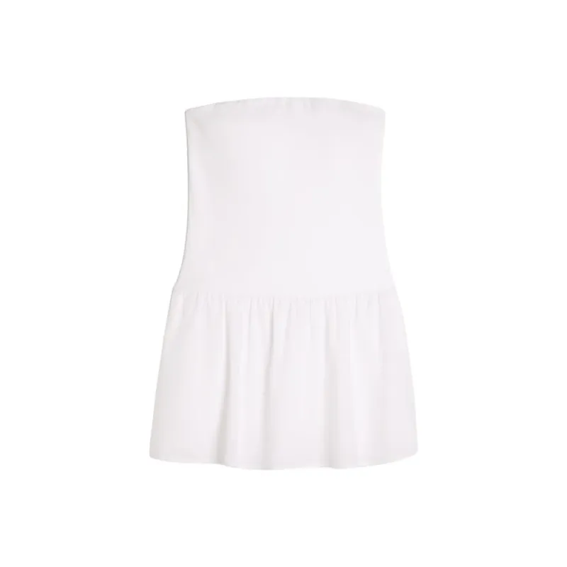 Hollister Sleeveless Dress Women's White-0