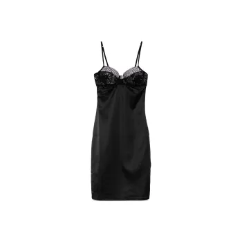 Oséree Embellished Satin Tube Dress
