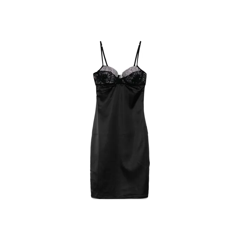 Oséree Embellished Satin Tube Dress-0