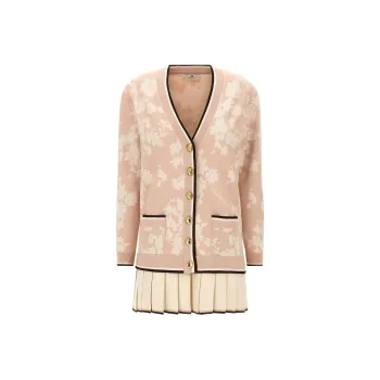 Elisabetta Franchi Floral Jacquard Cardigan Dress