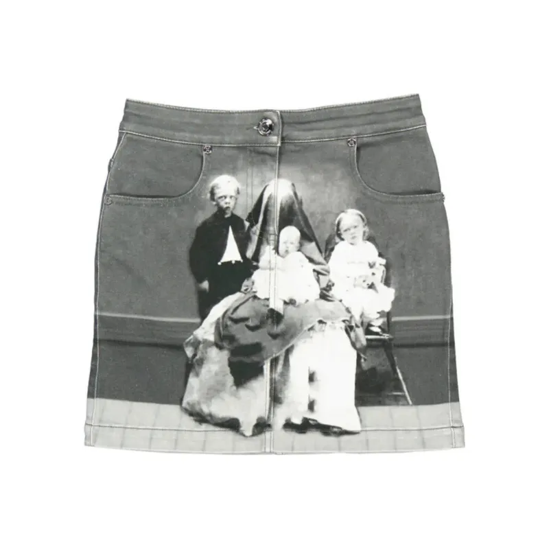 Burberry Denim Short Skirts Women's Gray-0