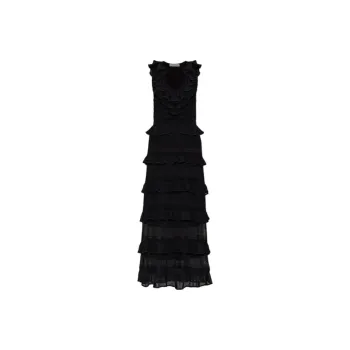 Zimmermann Crush Frilled V Neck Midi Dress