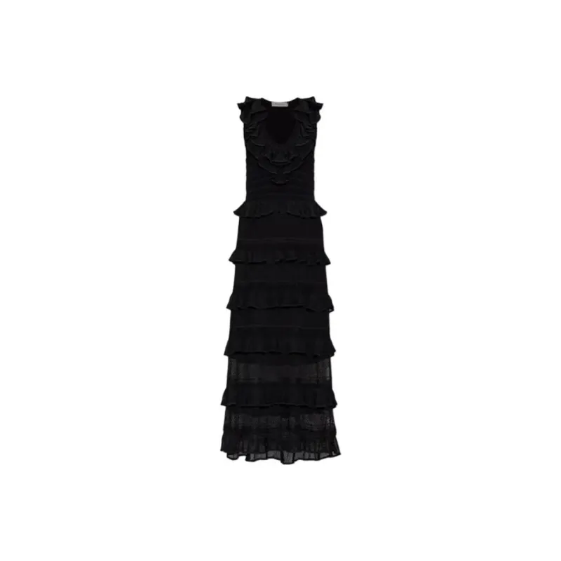 Zimmermann Crush Frilled V Neck Midi Dress-0