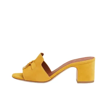 Loro Piana Slide Slippers 5.5cm Women's Yellow