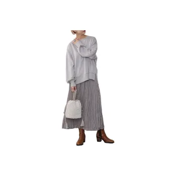 Beams HEART Skirt Set Women's Light Gray