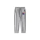 Ice Silk Ankle-Length Pants-DD18 Elastic Cuff Small Logo Four-Grid Light Gray
