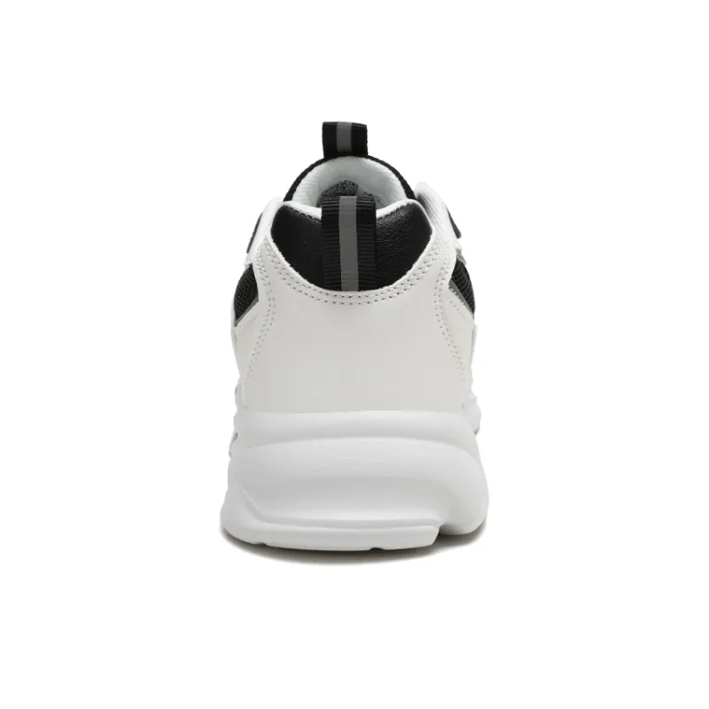 Binary Abrasion Resistant Low Top Chunky Sneakers Women's White Black-3