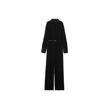 GUCCI Drop Shoulder Belted Waist Jumpsuit
