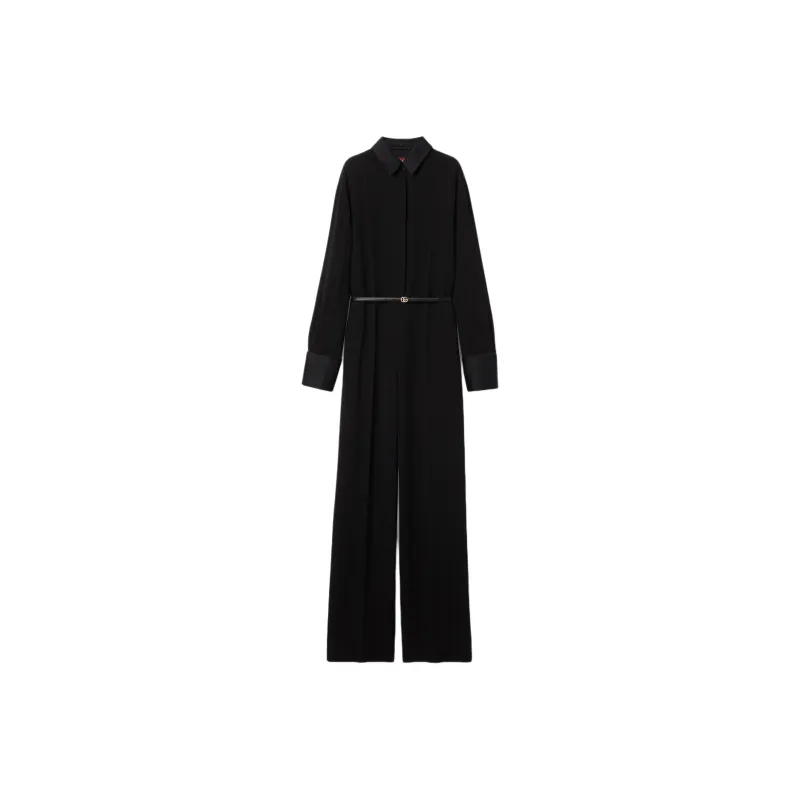 GUCCI Drop Shoulder Belted Waist Jumpsuit-0