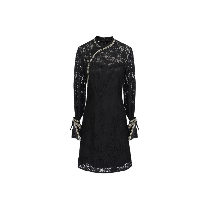 JINYE ORIENTAL Cheongsam Women's Jet Black-0