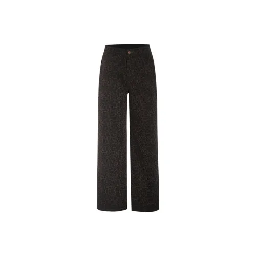 Little Pull Jeans Women's Dark Color Leopard Print